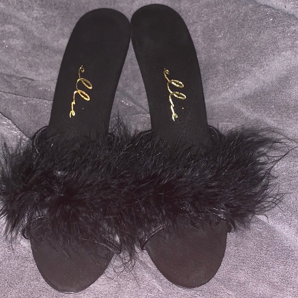 Vintage Fluff Kitten Heels